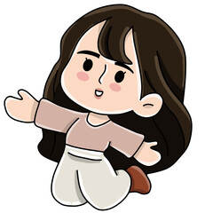 Smile and happy character 