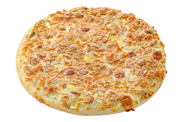 pizza on a white background. food for the menu and delivery site