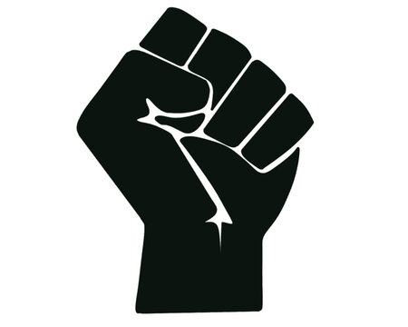 vector illustration of a hand, fist. black lives matter. black power
