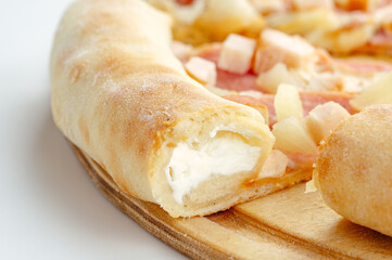 pizza on a white background. food for the menu and delivery site