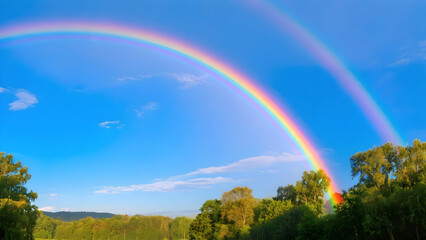 rainbow over the meadow
