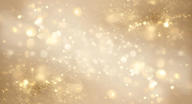 Soft beige tones with abstract lights and gold sparkles