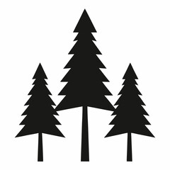 set of christmas trees