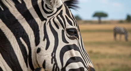 Fototapeta premium Zebra Close-up Photo