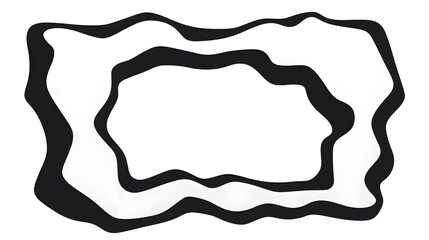 Creative Abstract Hollow Shape Freeform Bold Frame Design Element