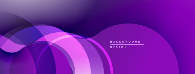 Abstract purple waves create dynamic backdrop. Smooth gradients offer modern feel, suitable for digital projects. Minimalist design emphasizes flow.