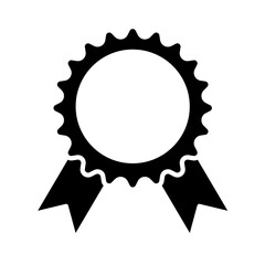 award rosette outline – vector icon illustration