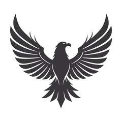 Majestic Black & White Eagle – Geometric Heraldic Design