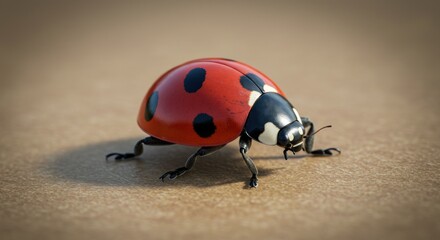 Naklejka premium Ladybug Close-up Photo