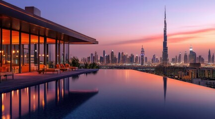 Rooftop Pool with Cityscape View