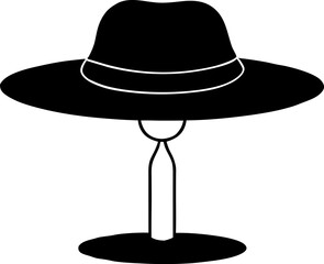 Floppy Hat On St Silhouette Vector Illustration