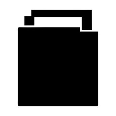 Black and White Shopping Bag Icon for Retail Business and Commerce
