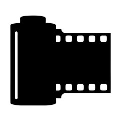 Silhouette of 35mm film canister showcasing classic photography and nostalgic memories