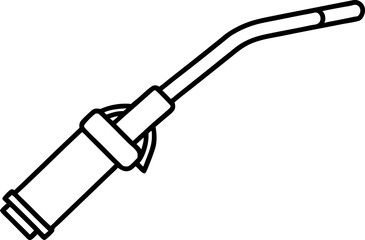 Gas Pump Nozzle Line Art Vector Illustration