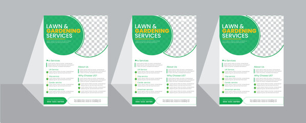 Flyer design for Agriculture service and template layout with print and web.