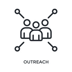 Outreach Icon Outline Style. Vector Illustration For Graphic Design