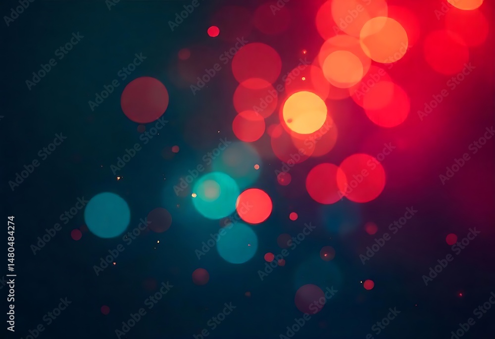 Poster generative ai captures ethereal bokeh lights and vibrant colors in abstract