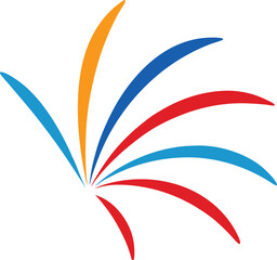 fireworks trail vector art illustration