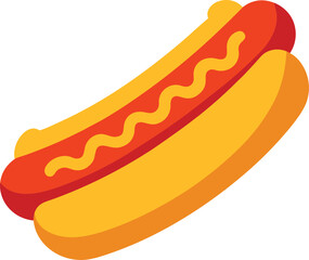 hot dog vector art illustration on white background