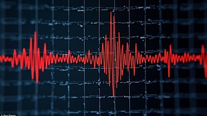 Display of fluctuating sound wave graphics