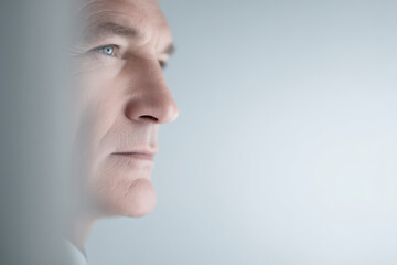 portrait of neuromarketing specialist in bright office positioned on left side of frame