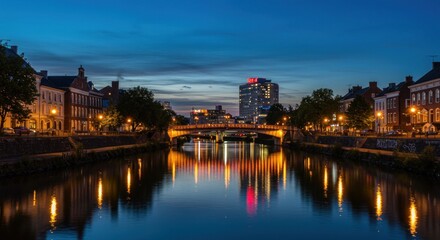 Fototapeta premium Cityscape at Dusk - Photo