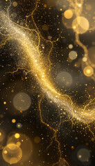 AI generated images. Abstract gold and zilver background for Christmas or New Year