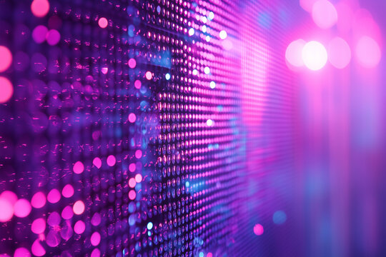 A vibrant digital display of radiant illumination featuring an array of brilliant pixels, offering a mesmerizing visual spectacle of lights and colors. - Powered by Adobe