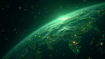 Fototapeta premium The Earth's Landscape in Space