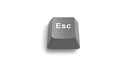 Escape Key on White Background