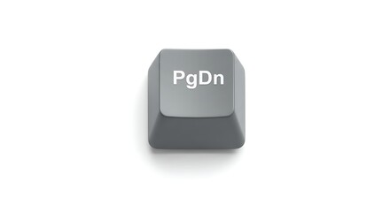 Page Down Key on White Background
