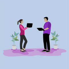 Vector illustration featuring diverse professions including business professionals in office meetings, doctors, nurses, chefs, and teachers. Scenes show different types of communication such as team d
