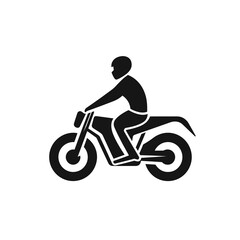 Silhouette of a Motorcycle Rider in Action