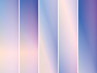 Cool Tone Gradient Panels Vertical, Blue Purple Pink Lavender Light-Blue, Calming Backgrounds Or UI Color Palette