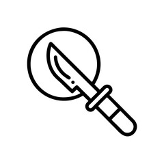 Minimalist Knife Icon for Murder Mystery Game