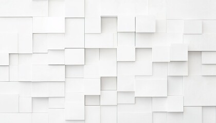 Abstract White Geometric Wall Design