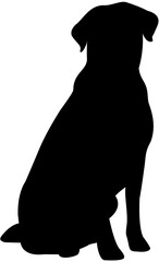Obraz premium Silhouette of a Dog Standing Pet Animal Vector Illustration