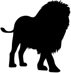 Lion Silhouette: Majestic, Powerful, Wild, King, Fierce, Courageous, Symbolic, Iconic