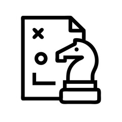 Strategic Plans Icon with Chess Knight