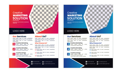 Professional business flyer design layout clean creative o modern and simple a4 size  business flyer template design best quality  corporate business flyer vactor design.

