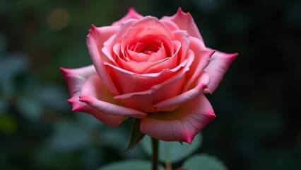 A red rose with a single branch