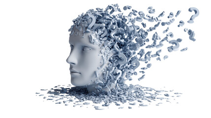 Abstract representation of thoughts and ideas in motion. transparent background