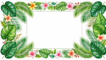 Tropical Plants Blank Frame