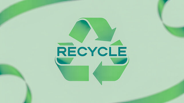 Recycle sign viridity triangular eco recycle conception generative ai 