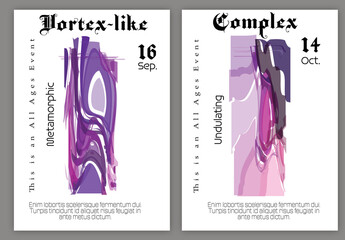 Flyer A4 with Abstract Shuttered Glass Shape Simple on White Background