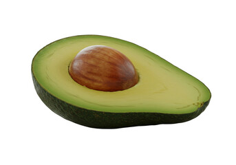avocado isolated on white
