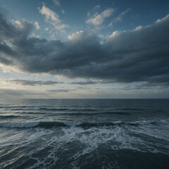 Atmospheric Sea Horizon with Soft Sky Brushwork