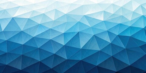 Abstract Geometric Pattern of Interconnected Triangles in Shades of Blue