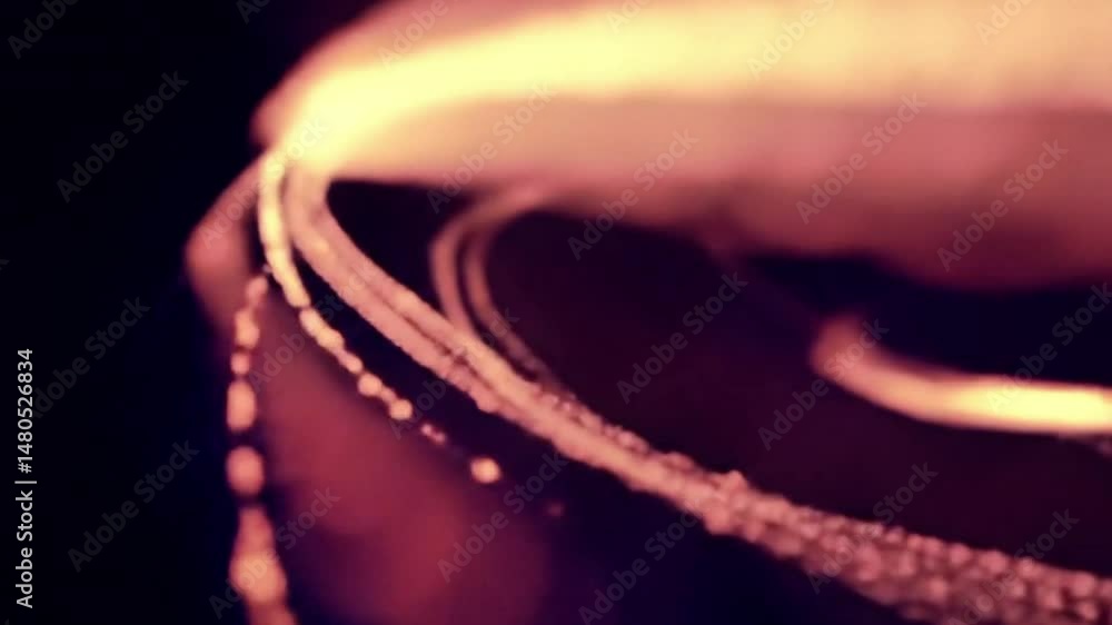 Poster Abstract Video of Glowing Trails Against a Dark Background, Dynamic Motion