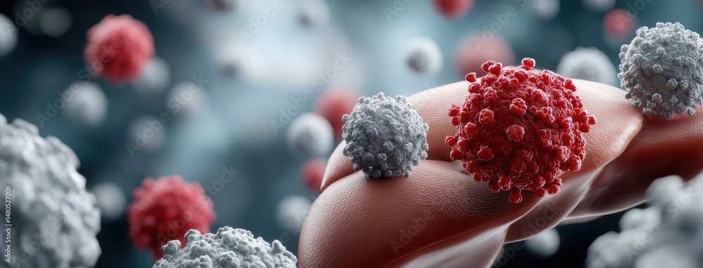 Fototapete detailed 3d rendering of a human liver affected by hepatocellular carcinoma with visible coral green